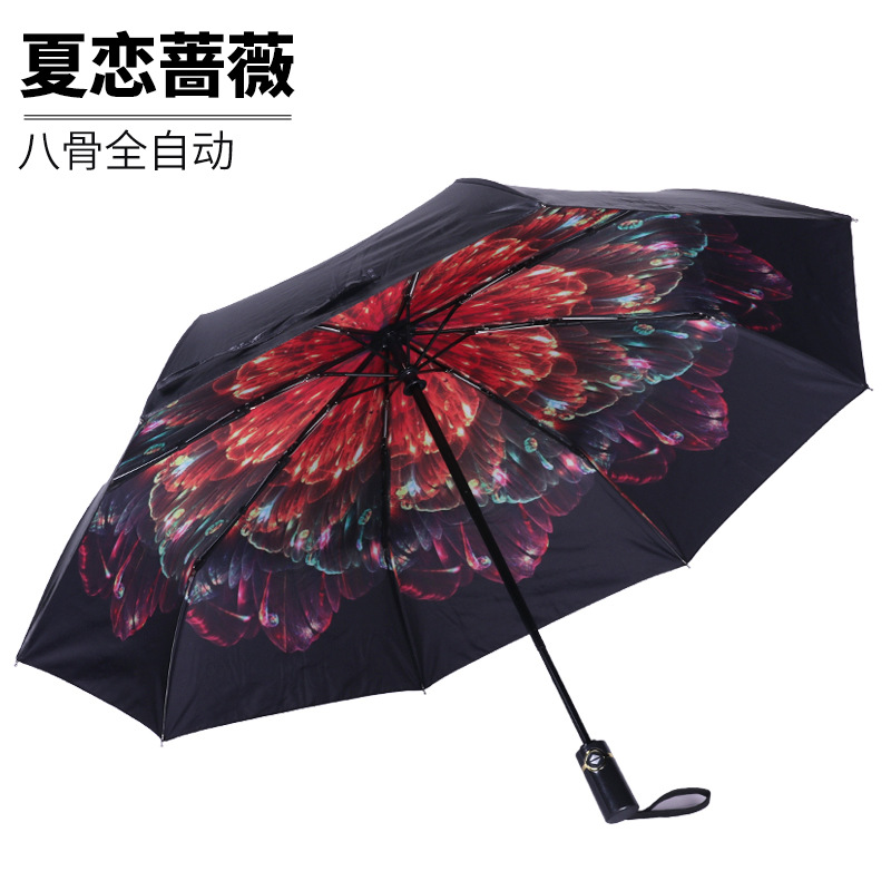 蔷薇花数码印广告伞 蔷薇花数码印广告伞